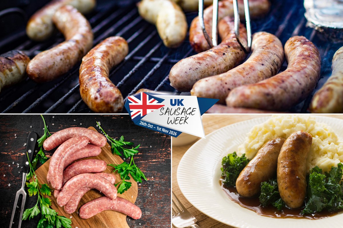 UKSausageWeek's tweet photo. UK Sausage Week is fast-approaching! Let us know your plans by emailing editorial@meatmanagement.com.
🌭 For more information about UK Sausage Week, visit: https://t.co/ZTINYce5o7
#UKSausageWeek #meatindustry https://t.co/YUT8ojSSva