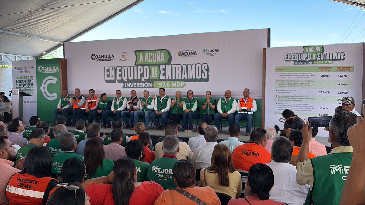 manolojim's tweet photo. A #Acuña en Equipo le Entramos. #CoahuilaPaDelante #APasosDeGigante #MejoraCoahuila https://t.co/KVQbOhQ3VK