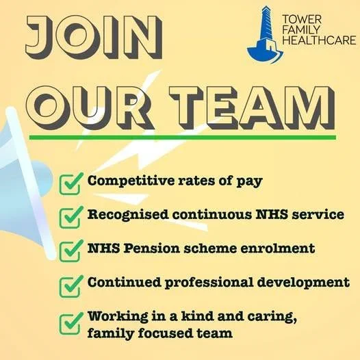 A graphic that talks about the benefits of joining and working in our team.