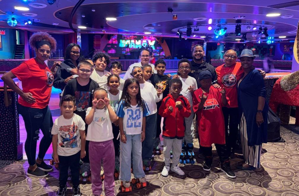 NYPD83Pct's tweet photo. Our Youth Officers hosted an amazing cops &amp; kids skating event, bringing our campers back together for an afternoon filled with fun, laughter and positive connections!  
It was a huge success! Thank you to D.I Maffei and Xandu! https://t.co/vkXf4oO1Sh
