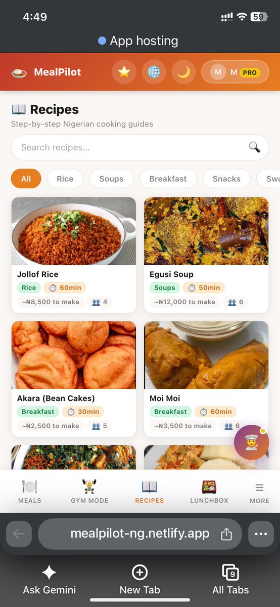 phun_hsoj's tweet photo. Your kitchen has a lot of questions.

“What can I cook with what I have?”

“What can I buy with ₦5,000?”

“What should I eat if I’m trying to lose weight?”

“What can I pack for the kids tomorrow?”

MealPilot was built to answer all of them. 🇳🇬

Try it 👇
https://t.co/96Du36QYeC https://t.co/bPhWMKlBMG