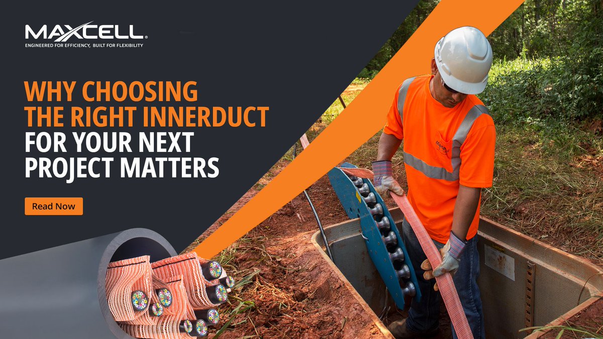totaltelecom's tweet photo. Choosing the right innerduct is crucial for scaled network deployments, but the decision is rarely easy.

The latest whitepaper from MaxCell explores how to increase installation efficiency, scalability and long-term network performance. 

Read more here: https://t.co/yleIIef73O https://t.co/BkCq0Iq2Pe