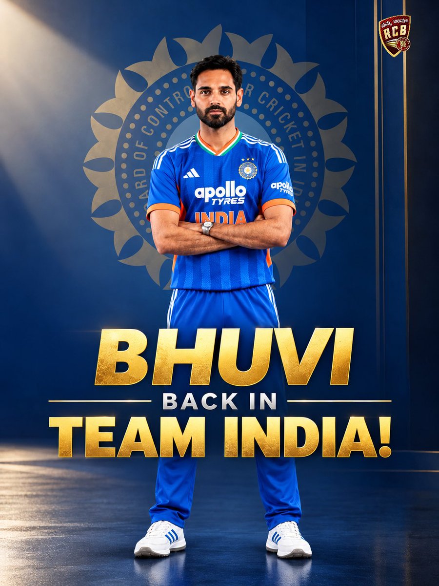 nammateamrcb's tweet photo. Swing King 👑🔥❤️ Bhuvneshwar Kumar is back In Indian Colours 🩵🩵
Bhuviiiii 🔥🔥🙌🙌
#India #RCB #CricketTwitter #cricketlovers #cricket https://t.co/xsINoKKFeH