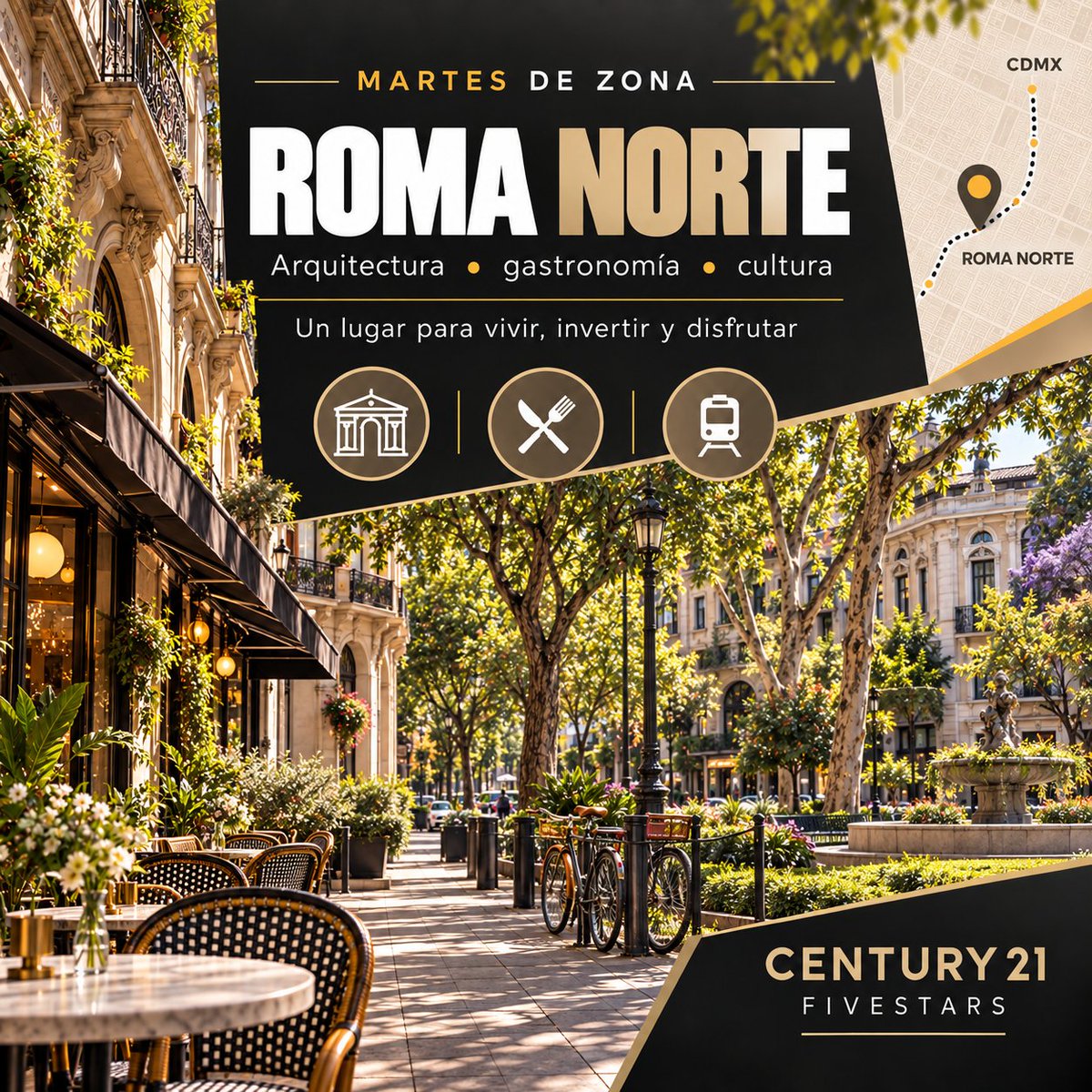 C21fivestars's tweet photo. 📍 Martes de zona: Roma Norte

¿Te gustaría vivir o invertir en esta zona?
📲 Agenda tu visita al 55 5951 0768.

Compra mejor, vende mejor y renta mejor. Decide con Century 21 FiveStars.

-
#RomaNorte #VivirEnLaRoma #BienesRaícesCDMX #Century21FiveStars #MartesDeZona https://t.co/gpbXUIaQqR
