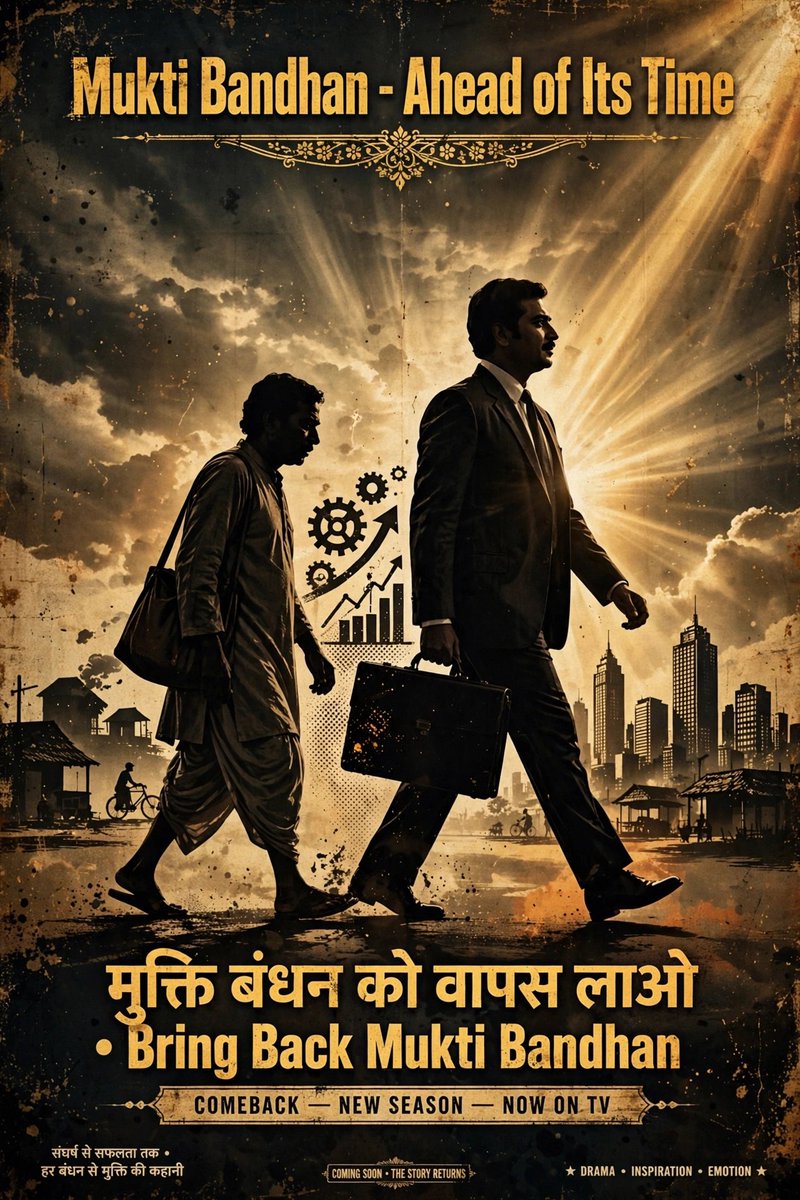 S__Kumar_'s tweet photo. 2011 का वो शो जो अपने समय से आगे था - #MuktiBandhan

सास-बहू की भीड़ में business ethics की कहानी। तब TRP नहीं मिली, अब Gen Z इसे जरूर देखेगी।

@ColorsTV @JioCinema please bring it back!

#BringBackMuktiBandhan https://t.co/mxV5Ag6bXM