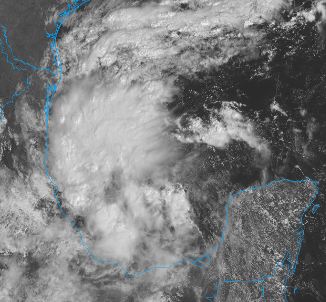LaStateClimate's tweet photo. We are continuing to monitor the system in the southwest Gulf.  While not yet a depression, it is likely to become one in the next day or two.  After that, it is expected to drift towards the northern Gulf. https://t.co/nG9FvY009Q