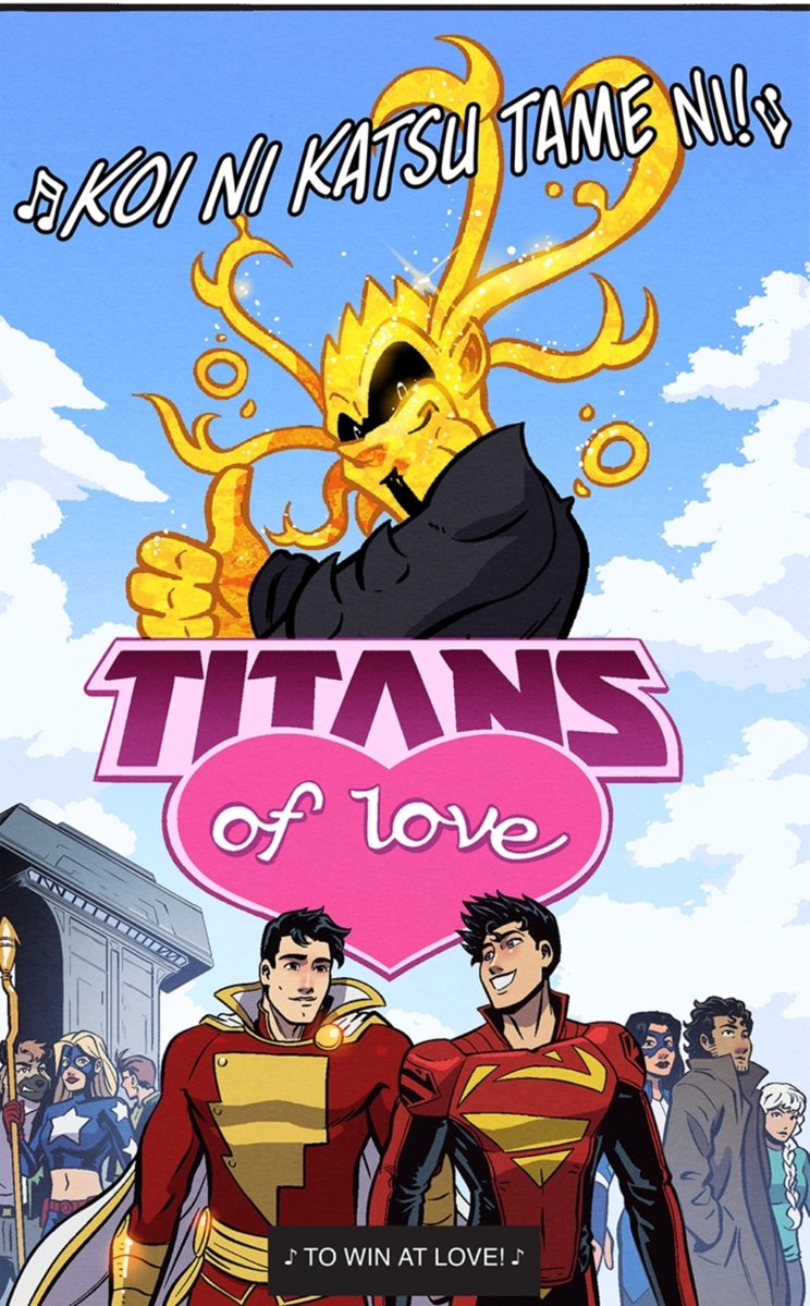 Samcamp_'s tweet photo. Welcome to TITANS OF LOVE, and the very first issue of Jon Kent: TIIMK x Magical Mysteries of Shazam! Press play on @thesteveorlando  and I's love letter to some of Jon and Billy's cringiest moments as they have to prove their carisma. To be continued!

https://t.co/xcuwqCho1o https://t.co/q5oJ0rmBZy