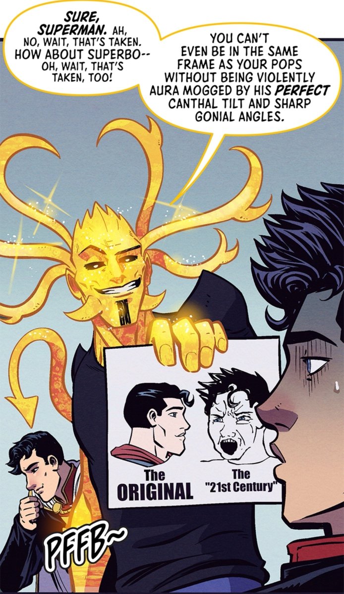 Samcamp_'s tweet photo. Welcome to TITANS OF LOVE, and the very first issue of Jon Kent: TIIMK x Magical Mysteries of Shazam! Press play on @thesteveorlando  and I's love letter to some of Jon and Billy's cringiest moments as they have to prove their carisma. To be continued!

https://t.co/xcuwqCho1o https://t.co/q5oJ0rmBZy