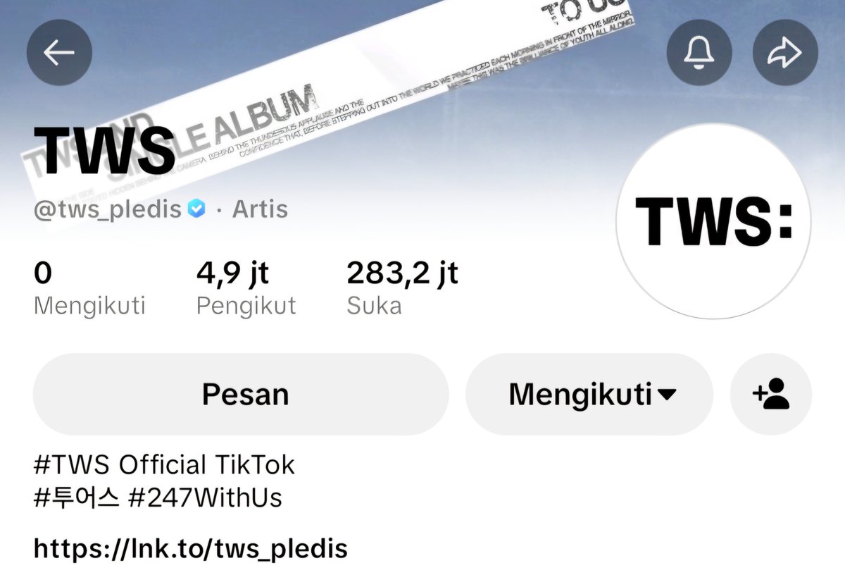 TWS42_INDONESIA's tweet photo. [INFO] 261006 -1

Akun sosial media TWS secara resmi mengganti layout

Selamat datang di era 'TO US' 

#TWS #투어스 #247WithUs #TO_US @TWS_PLEDIS https://t.co/ks420fK9mG