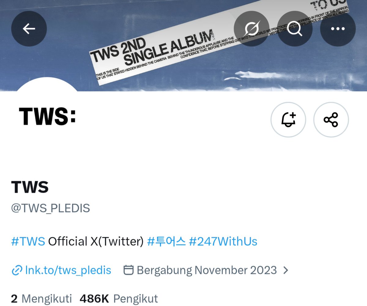 TWS42_INDONESIA's tweet photo. [INFO] 261006 -1

Akun sosial media TWS secara resmi mengganti layout

Selamat datang di era 'TO US' 

#TWS #투어스 #247WithUs #TO_US @TWS_PLEDIS https://t.co/ks420fK9mG