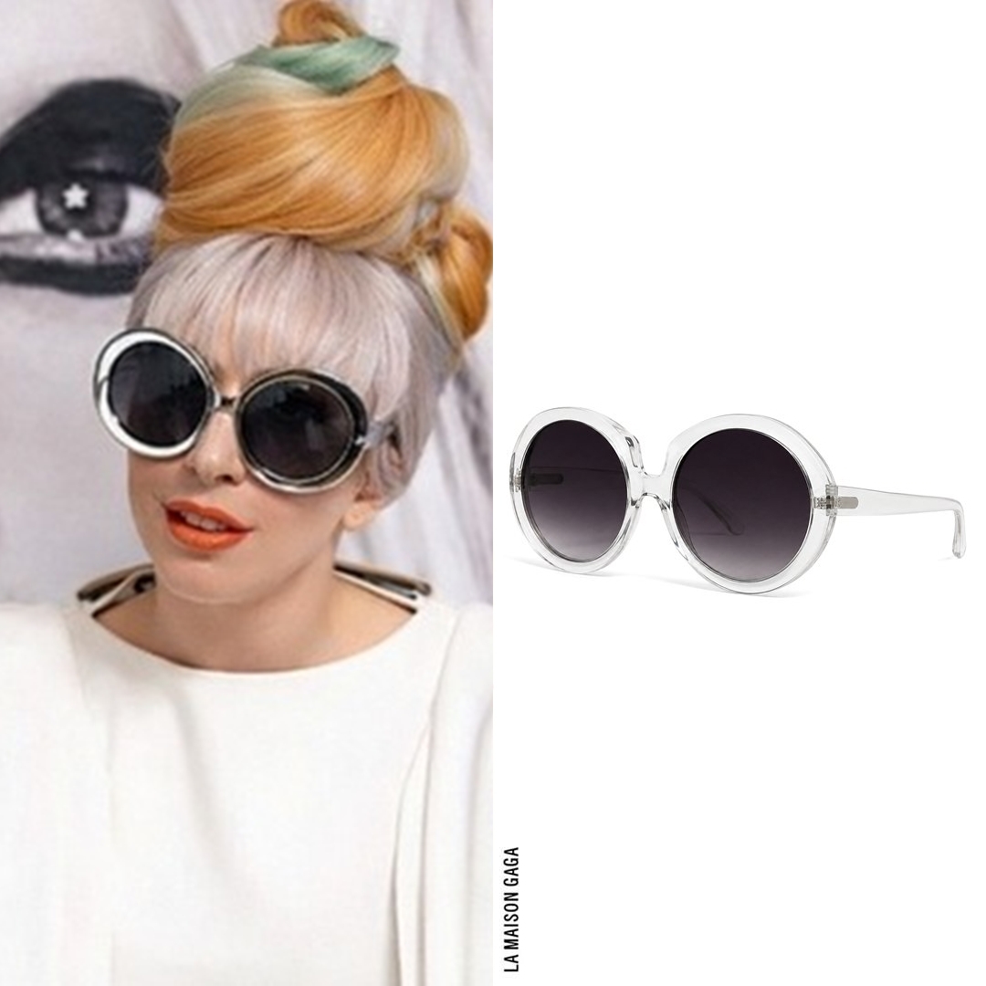 lamaisongaga_'s tweet photo. Lady Gaga was interviewed for Celeb Talk, wearing @SRHauteCouture Spring/Summer 2011 Haute Couture white crepe drape dress and vintage #FranceLook "Rio 24" sunglasses from @VintageFrames. https://t.co/47NhRQve2j