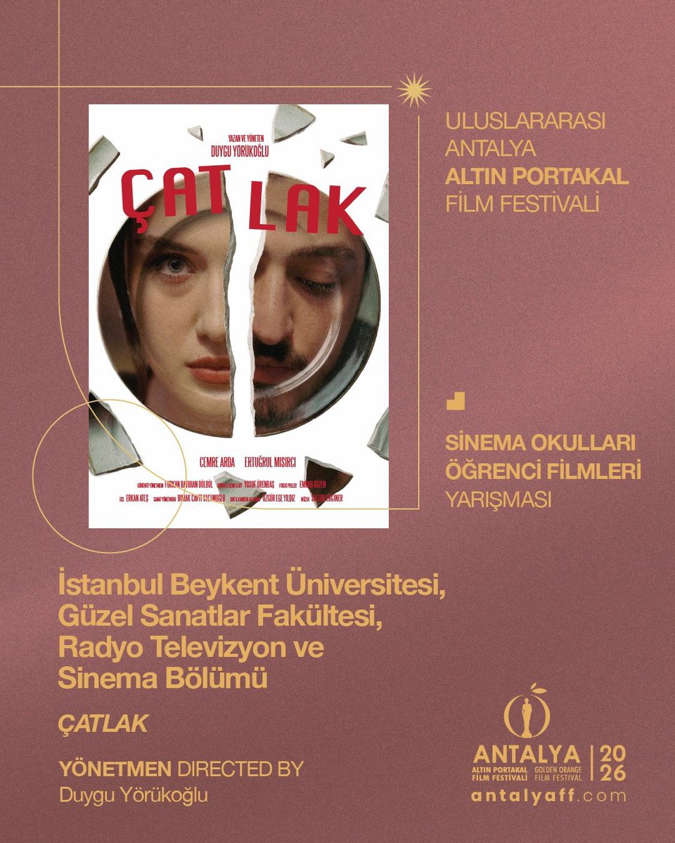 GC_ArpEtkinlik's tweet photo. جيمري أردا من حساب @AntalyaFF

🎬 جيمري أردا في فيلم ÇATLAK

جيمري تشارك في الفيلم التركي القصير ÇATLAK، من إنتاج قسم الراديو والتلفزيون والسينما بجامعة إسطنبول بيكنت، وإخراج Duygu Yörükoğlu.

والأجمل أن الفيلم وصل إلى نهائيات مسابقة أفلام الطلبة ضمن مهرجان أنطاليا الدولي للبرتقال الذهبي الـ63 🇹🇷🏆

الفيلم سيكون ضمن الأعمال المتنافسة على الجوائز، والتي سيتم الإعلان عنها في 31 أكتوبر 2026.

✨ بالتوفيق لجيمري وفريق الفيلم! ❤️🎬

#CemreArda