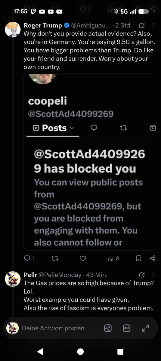 PelleMonday's tweet photo. @ScottAd44099269 @AmbiguouslyGrey @USOFFICIALFACTS @Mary1Kathy I'm responding to the Guy you blocked, not you. https://t.co/fdryzGAy1P