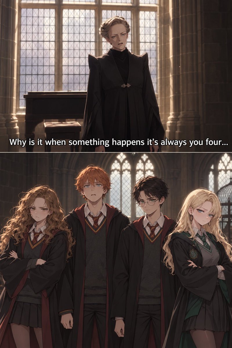 RevBWarr's tweet photo. One underrated part of the Malfoid-as-Harry’s-love-interest thing is what it does to the rest of the friend group.

Harry and Ron’s brother-bond gives her somewhere to stand that isn’t just the romance. And Hermione’s friendship with her can turn into something closer to a real sisterhood. The kind that has grace in it, and loyalty, and correction, and forgiveness, and a shared love of what is actually good.

Harry gets his bride. Malfoid gets redemption. Hermione gets a sister. Ron gains another person in the family.
