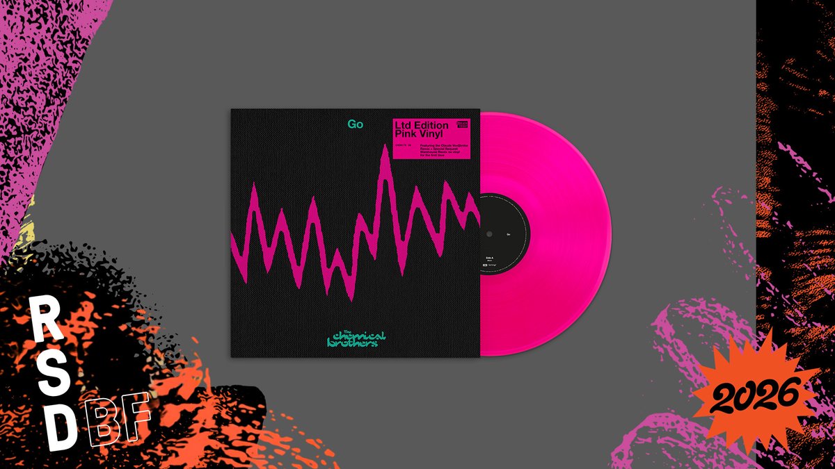 ChemBros's tweet photo. Get 'Go' on lmtd-edition pink 12" vinyl for Record Store Day Black Friday! Includes extended version, @chembros Edge Of Control Dub, Claude Von Stroke Remix &amp; Special Request Warehouse Remix. At participating independent record stores on 27th Nov: https://t.co/01aASqiBVi https://t.co/bLv4T8th0F