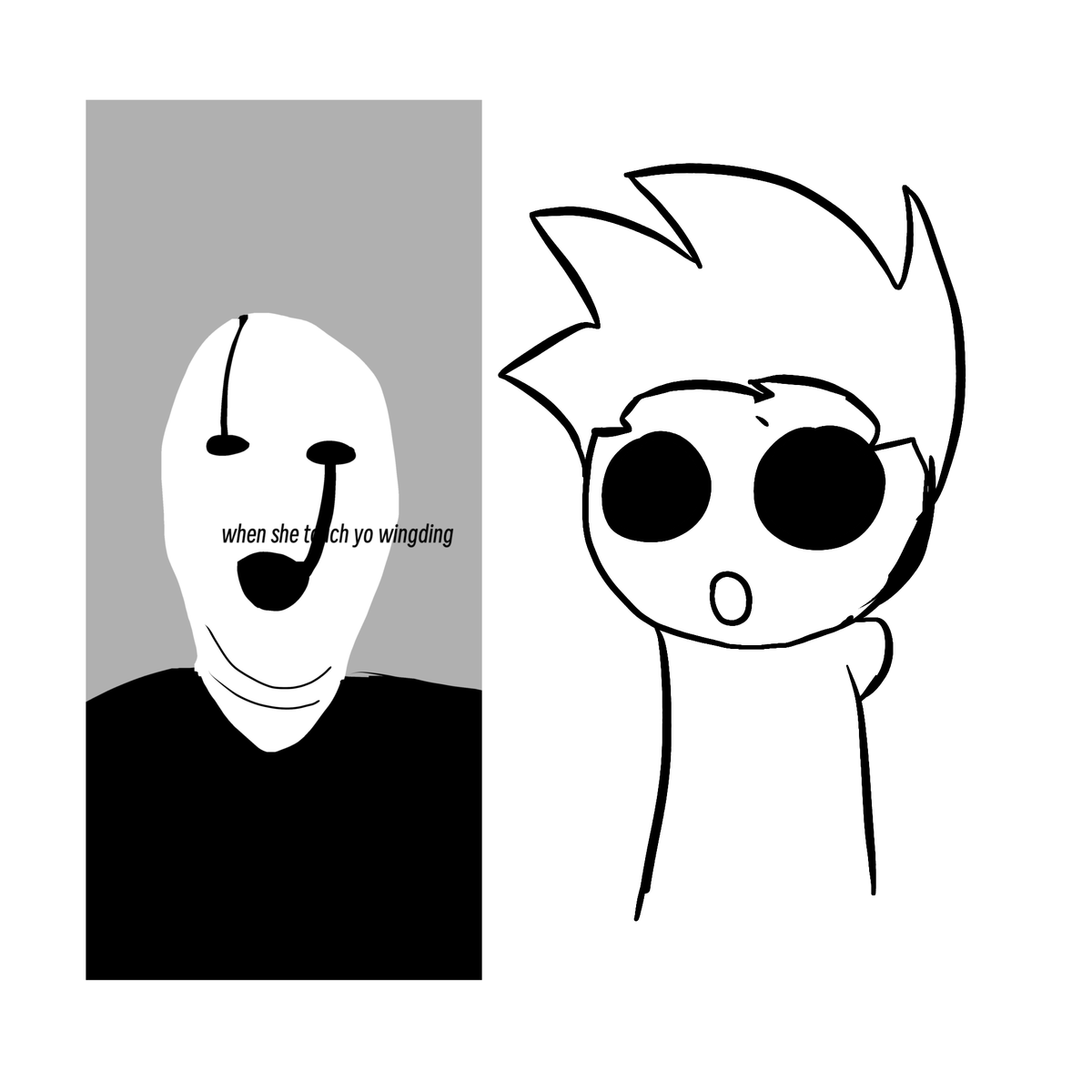 Pawzebub's tweet photo. #eddtober2026 day 6, extremely rushed don't hate me #eddsworld #undertale #deltarune #wdgaster https://t.co/buFao0jjHY
