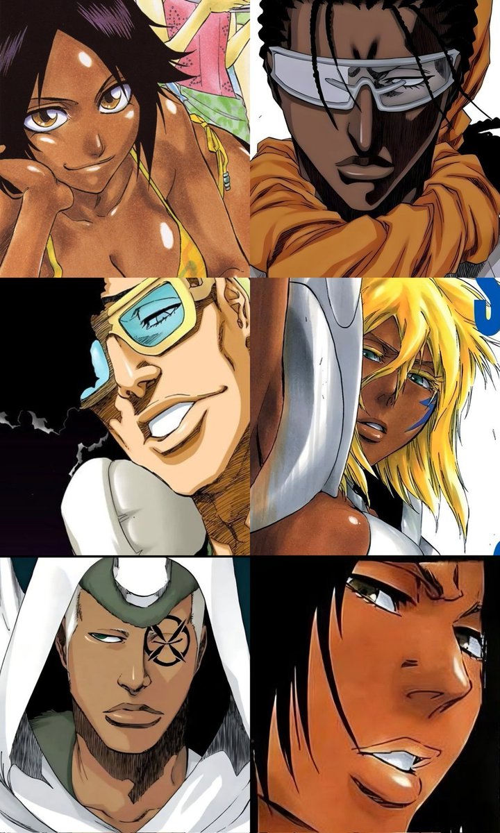 Nagato890's tweet photo. The beauty of dark-skinned Bleach characters is truly unmatched. Nobody draws them quite like Kubo https://t.co/eonXykTnr0