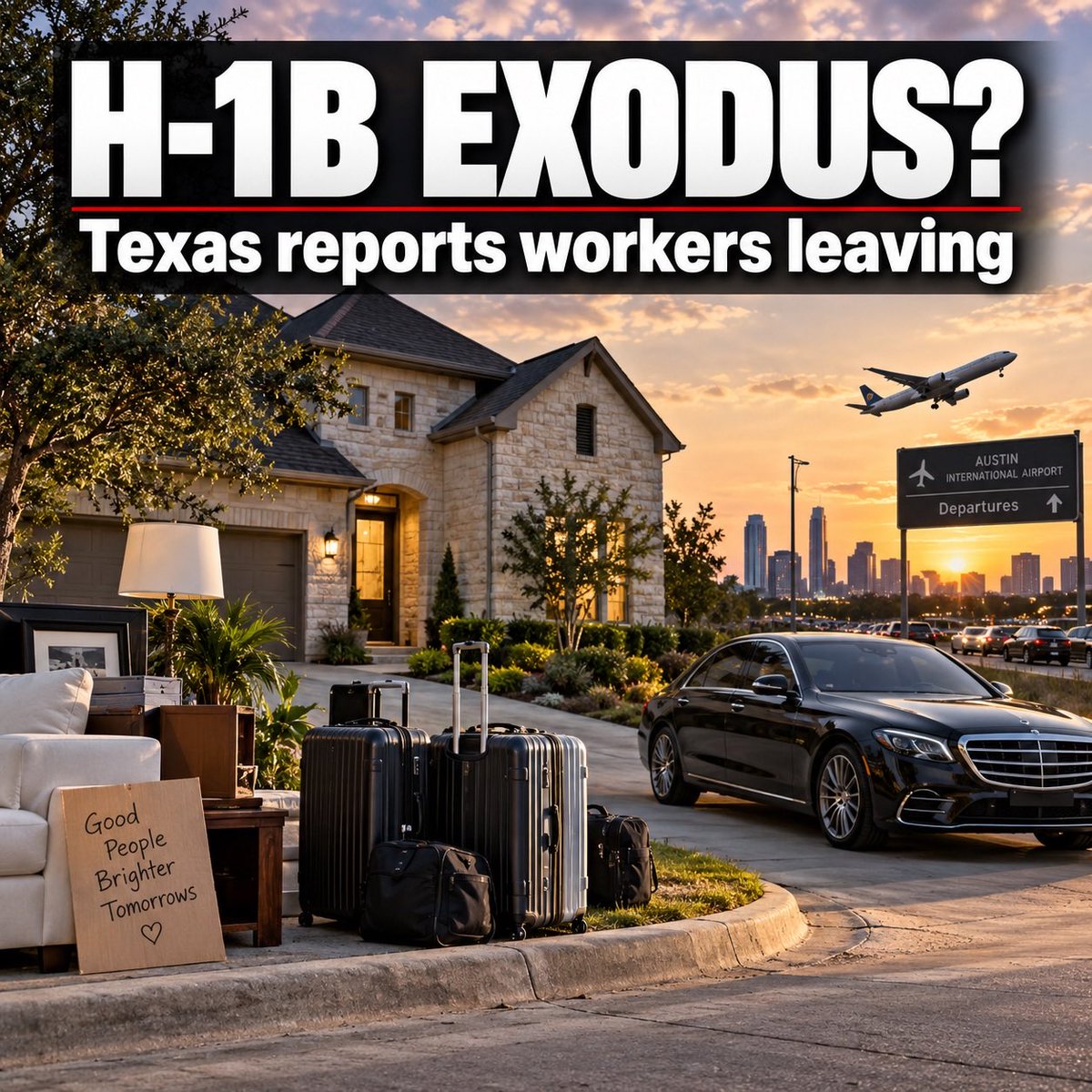 GuntherEagleman's tweet photo. Reports out of Texas are raising eyebrows.

Some H-1B workers are allegedly losing jobs, leaving the country, and abandoning homes, furniture, and even vehicles behind.

Realtors around Austin are reportedly seeing it firsthand. https://t.co/pEmxSfQGHS