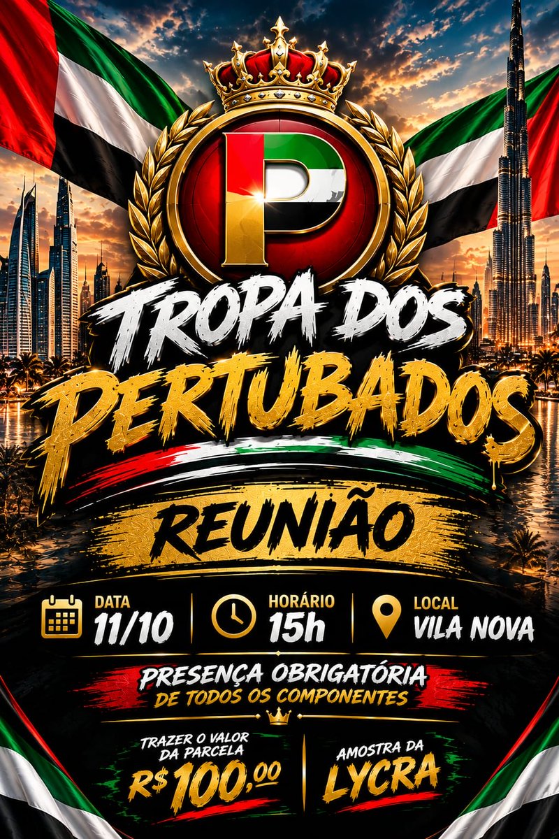 Tropadospertub1's tweet photo. Domingão reunião da tropa, rumo a 2027 🅿️🥷🏽🇦🇪🇦🇪 https://t.co/mv6HL2LYOU