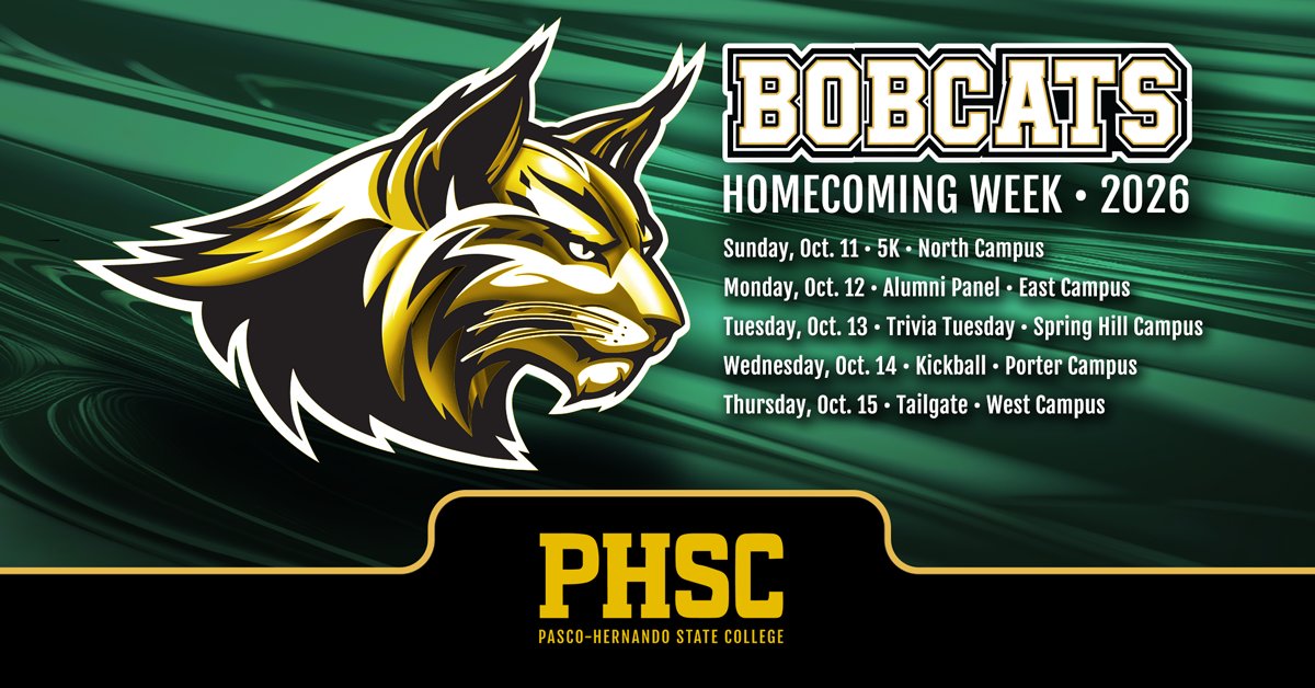 PHSCedu's tweet photo. HOCO is here, Bobcats! Get ready for a week of fun, with events on every campus the week of October 11. We’re having an alumni panel, trivia, a students vs. staff kickball game, and SO. MUCH. MORE.

Visit https://t.co/4kwlnGCYcZ to plan your week of fun!

#PHSChomecoming https://t.co/4kDzOPsXXK