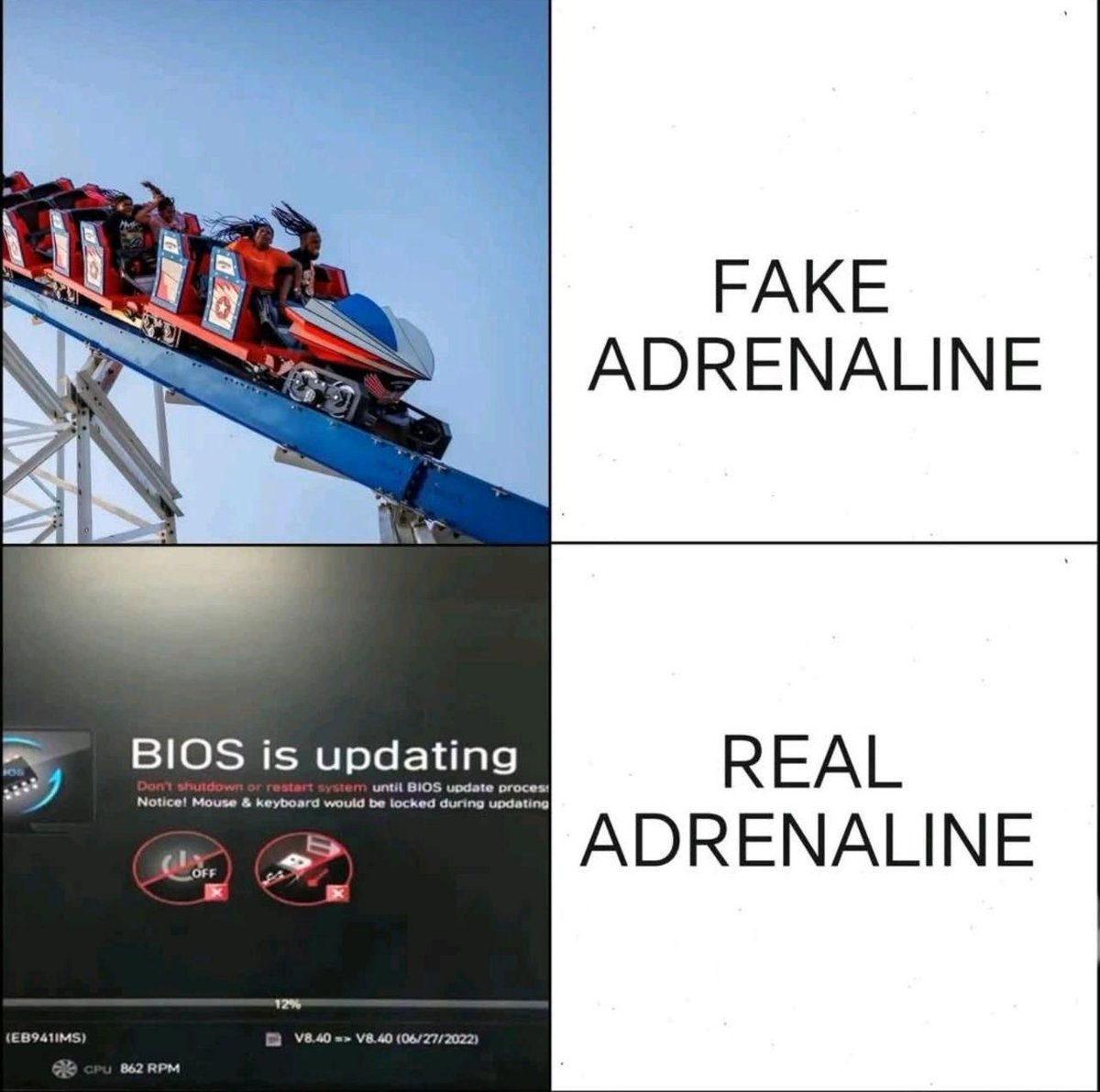 OfficialPCMR's tweet photo. When was the last time you updated BIOS, you coward? https://t.co/AjKd6BzFR9