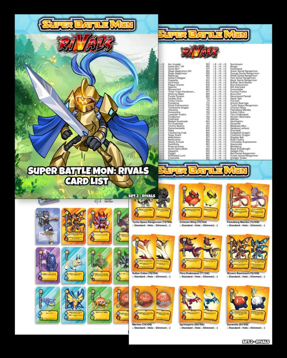 ScienceQuinn's tweet photo. If you haven't seen the full list of Super Battle Mon: Rivals, you can check it out here: https://t.co/2C2MRH6otl https://t.co/k5vhYp7CII