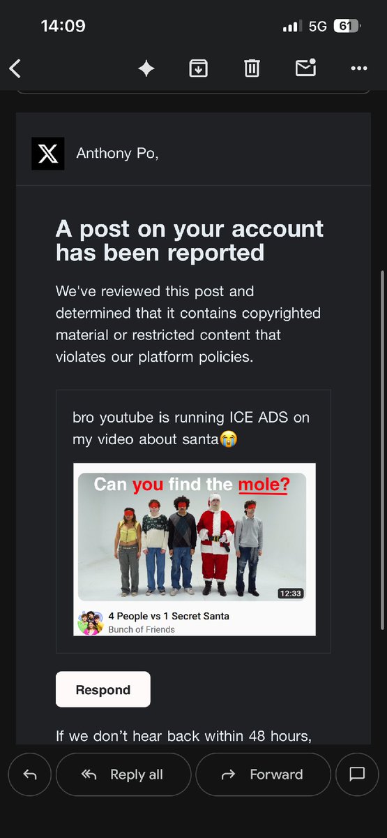 anthpo's tweet photo. ICE ADS were running on my comedy Youtube video and Twitter REMOVED my post about it. Shoutout free speech  🔥🔥🔥 https://t.co/MDHZqH52fA