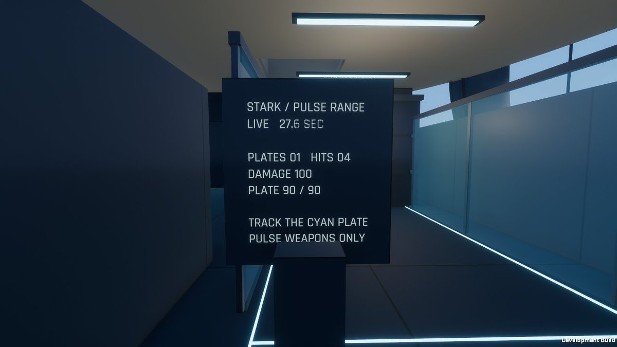 stickdevx's tweet photo. Added a pulse range to the IRON tower, in an existing service room one floor below the lounge.

Repulsor, lance and tri-pulse hit real plates through the same weapon code as combat. Console tracks hits and damage live. 30s drill, no kills or progress, just aim calibration. https://t.co/BvP4OCkcHi
