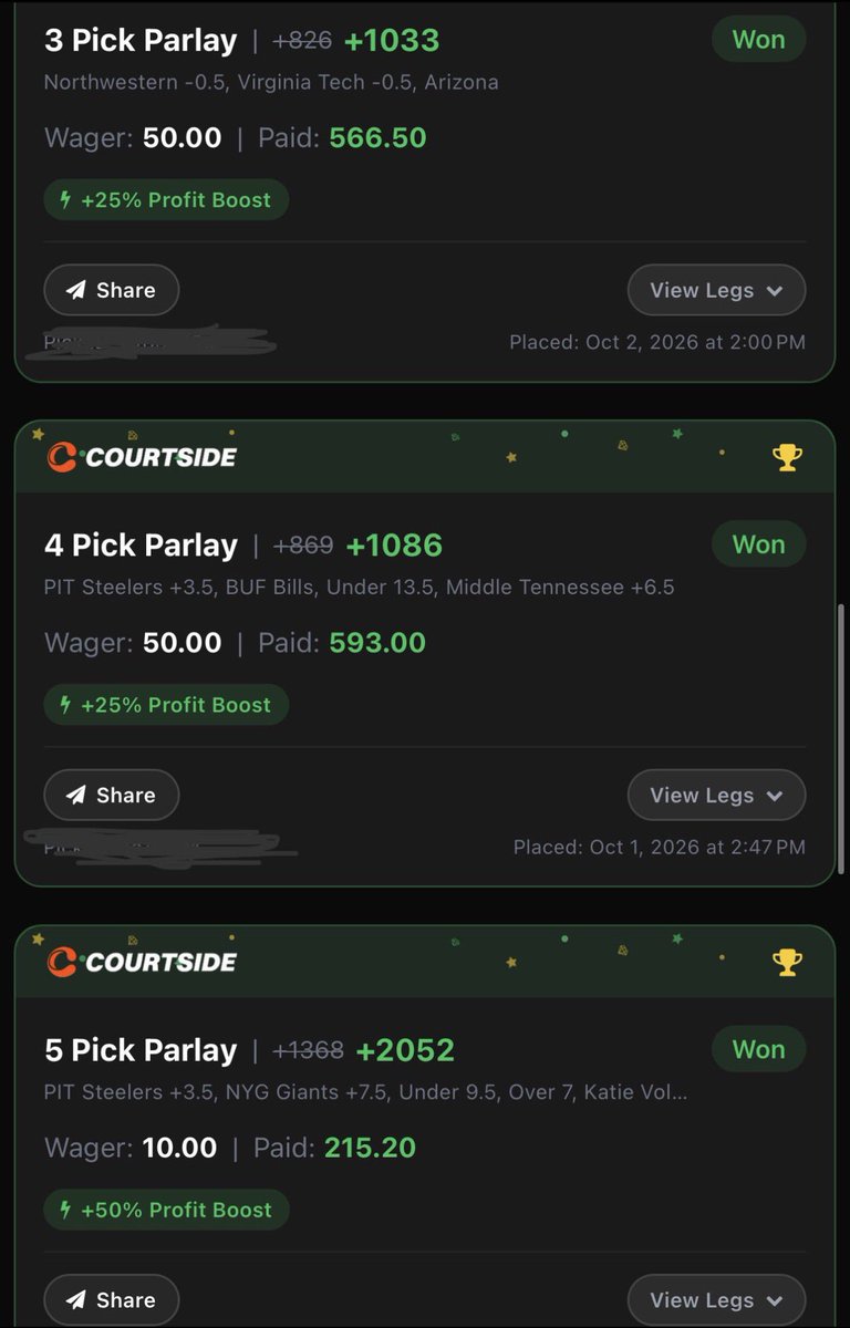 chowbets's tweet photo. Trust me when I tell you… you wanna be in @SourcedBetting discord. 

This happened in one weekend, @HonestBettorEV is absolutely cooking in the cord! Courtside is top tier, tons of boosts and EV betting is possible as a side hustle. Hit me up if you have questions! https://t.co/owr4hJ72rP