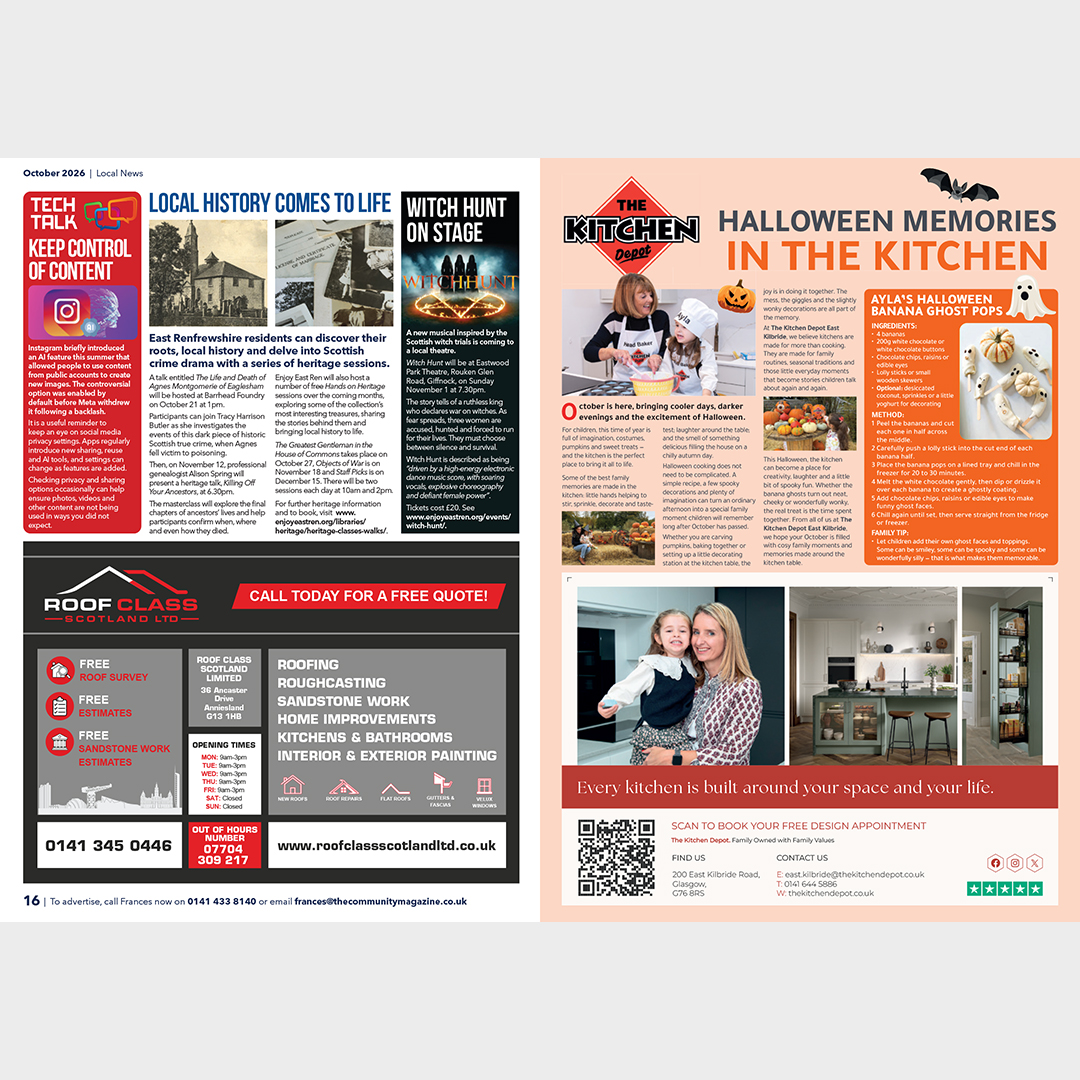 CommunityMagNMC's tweet photo. Local History Comes to Life: East Renfrewshire residents can discover their roots, local history and delve into Scottish crime drama with a series of heritage sessions. https://t.co/Dn3ZP0ecIq https://t.co/MHZHs8x25e