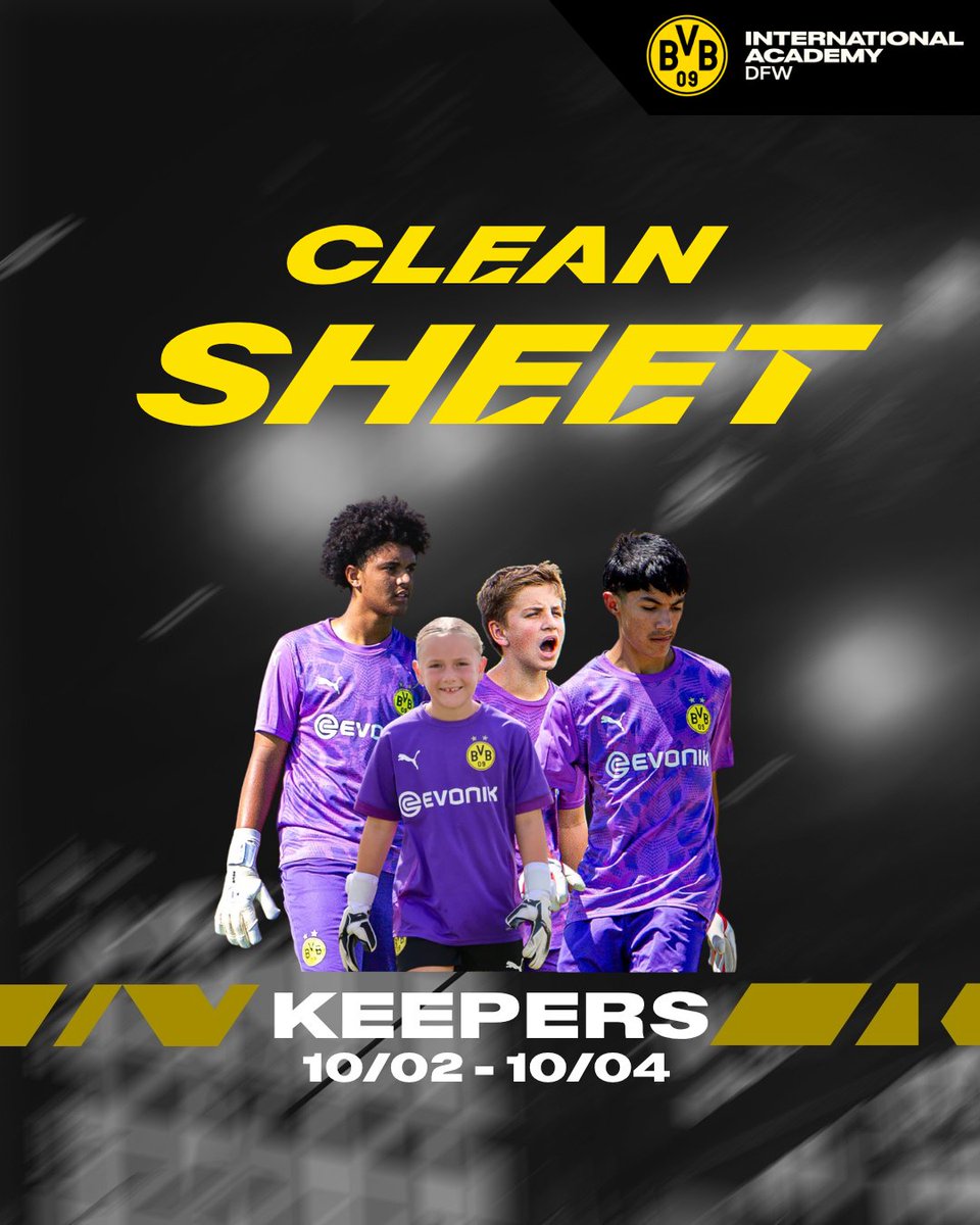 BVBIADFW's tweet photo. Nothing gets past the BVB wall! 🧱🟡⚫

Big shoutout to all the keepers who stood tall and delivered a clean sheet this weekend! 

#bvbiadfw #Goalkeepers #CleanSheet https://t.co/4kayF3HHtJ