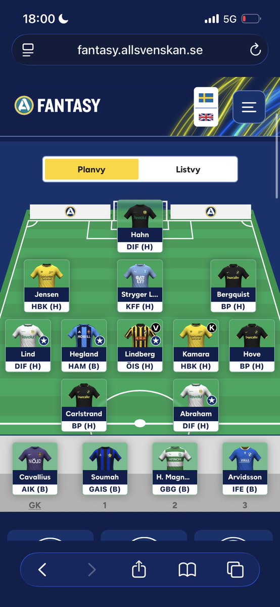 FPLKroken's tweet photo. @FPLDalahast1 3 fria byten samt frikort sparat. Inget egentligen som jag ser är ett måste denna GW, men nästa ska Lien in igen! https://t.co/FgFhj6K2bH