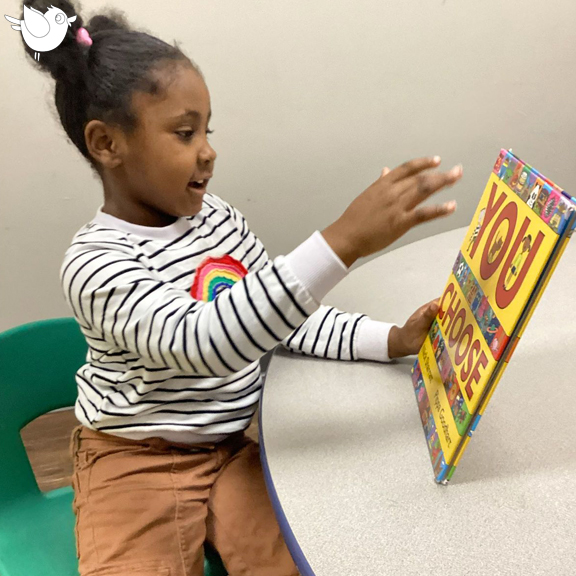 BBDProgram's tweet photo. Our Blue Bird of the Week is Noriyae! She loves Oreos, adds BBQ sauce to everything, &amp; never turns down a good hug. She’s always ready for a selfie, &amp; her fave book is “You Choose” (especially the front cover!). We’re so proud of Noriyae &amp; everything she's accomplished at BBD! https://t.co/7DOYmTtTWB