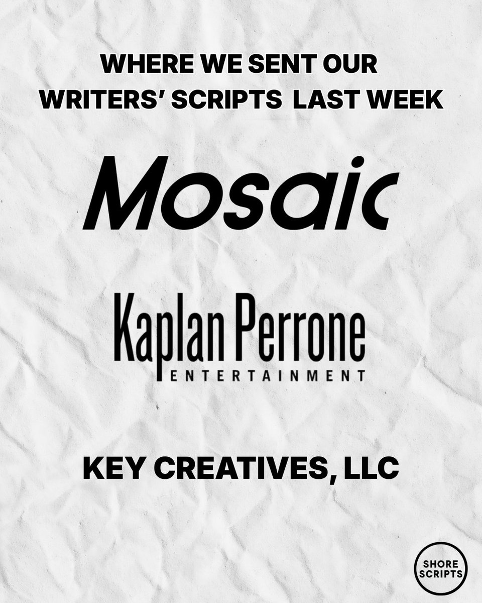 ShoreScripts's tweet photo. Another week, another round of scripts sent out! Here’s where our writers’ work went last week. #screenwriting #screenwriter #writerdevelopment https://t.co/Cwne8RanrB