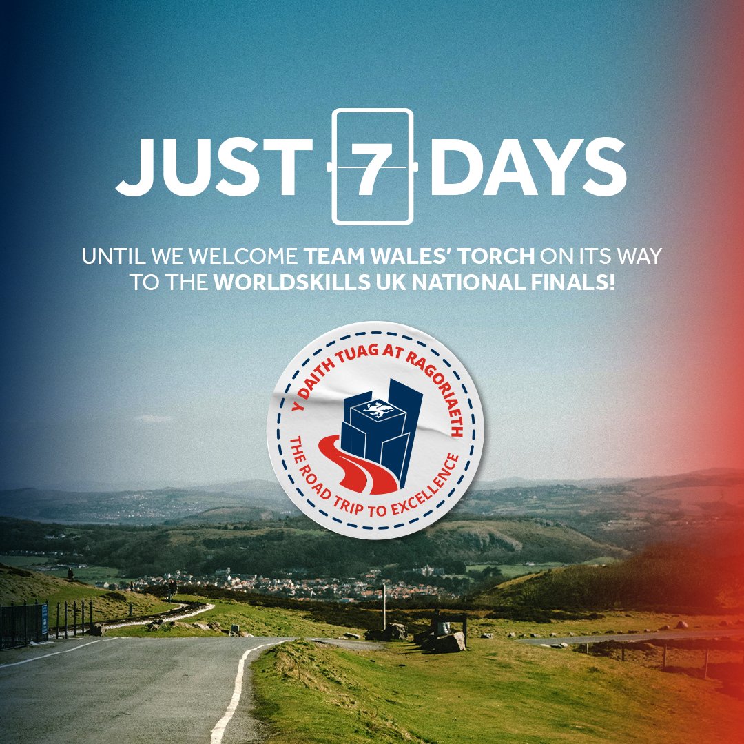 CAVC's tweet photo. One week to go! 📆

The @WorldSkillsUKW torch arrives at Cardiff and Vale College next week as it continues its #RoadTripToExcellence

Join us as we celebrate Team Wales and wish competitors luck ahead of the WorldSkills UK National Finals.

@ISEinWales https://t.co/UoPFNLite8