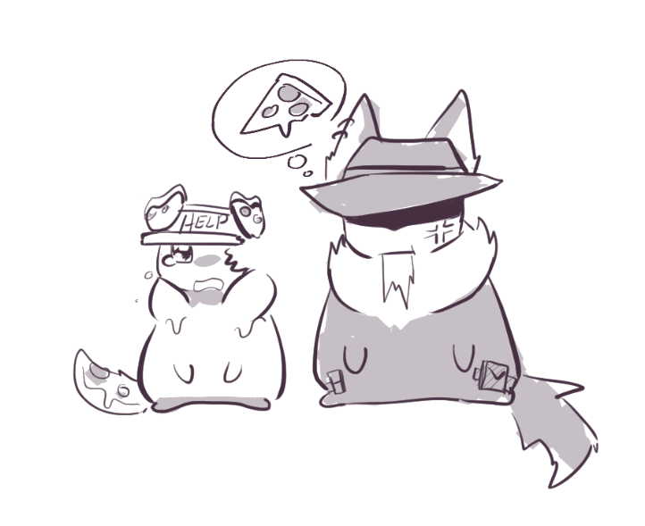 thecatlupe's tweet photo. ✧ MAFIOSO, DON'T EAT HIM 😾🔥
#DineNCrime #pizzadebt #mafioso #elliot https://t.co/J9cLcwM757