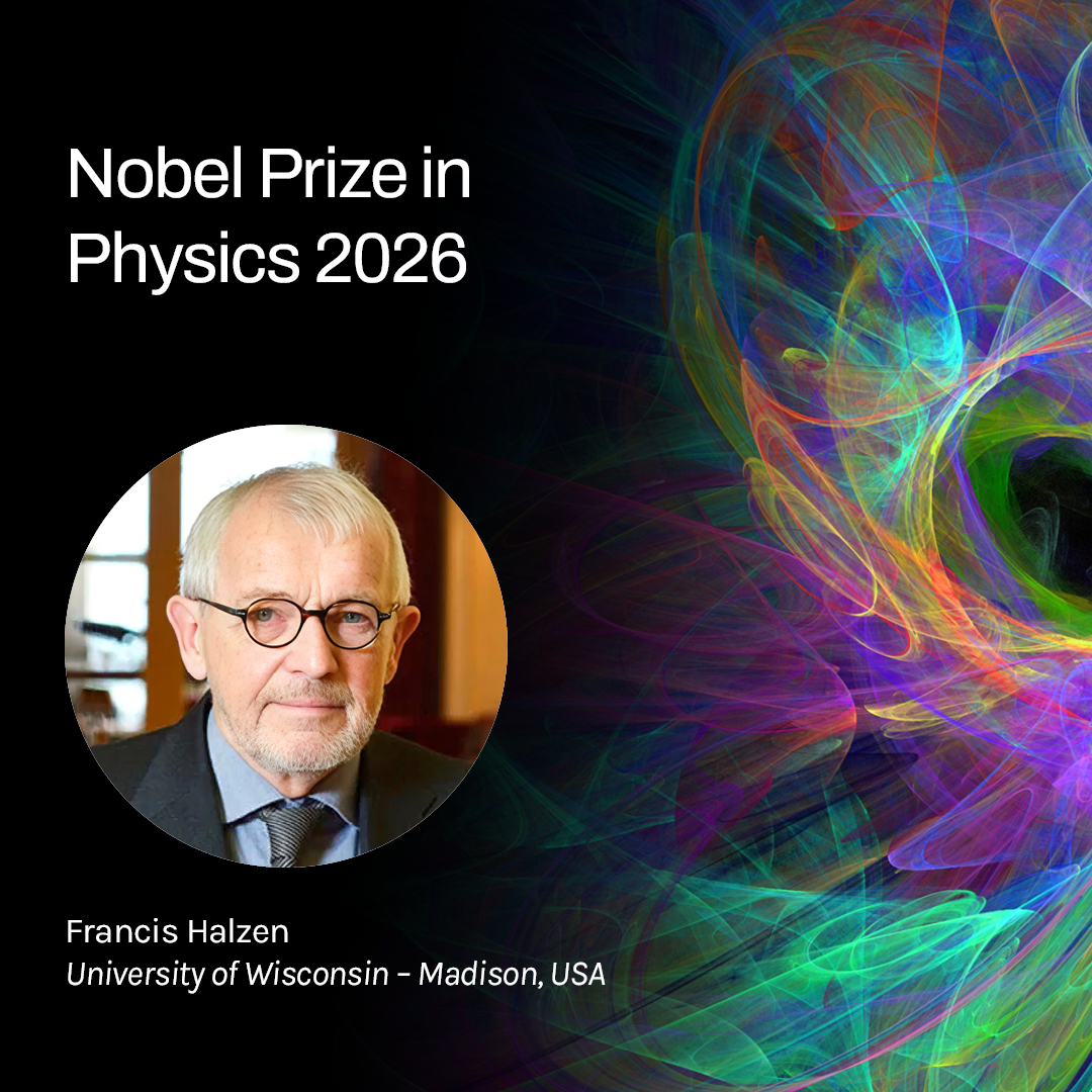 OpticaWorldwide's tweet photo. Congratulations, Francis Halzen, awarded the 2026 #NobelPrize in Physics for decisive contributions to the IceCube Neutrino Observatory and the discovery of high-energy neutrinos of astrophysical origin!

Read about optics' role in neutrino #astronomy: https://t.co/CawnV2fyGX https://t.co/l9yYUM15vj