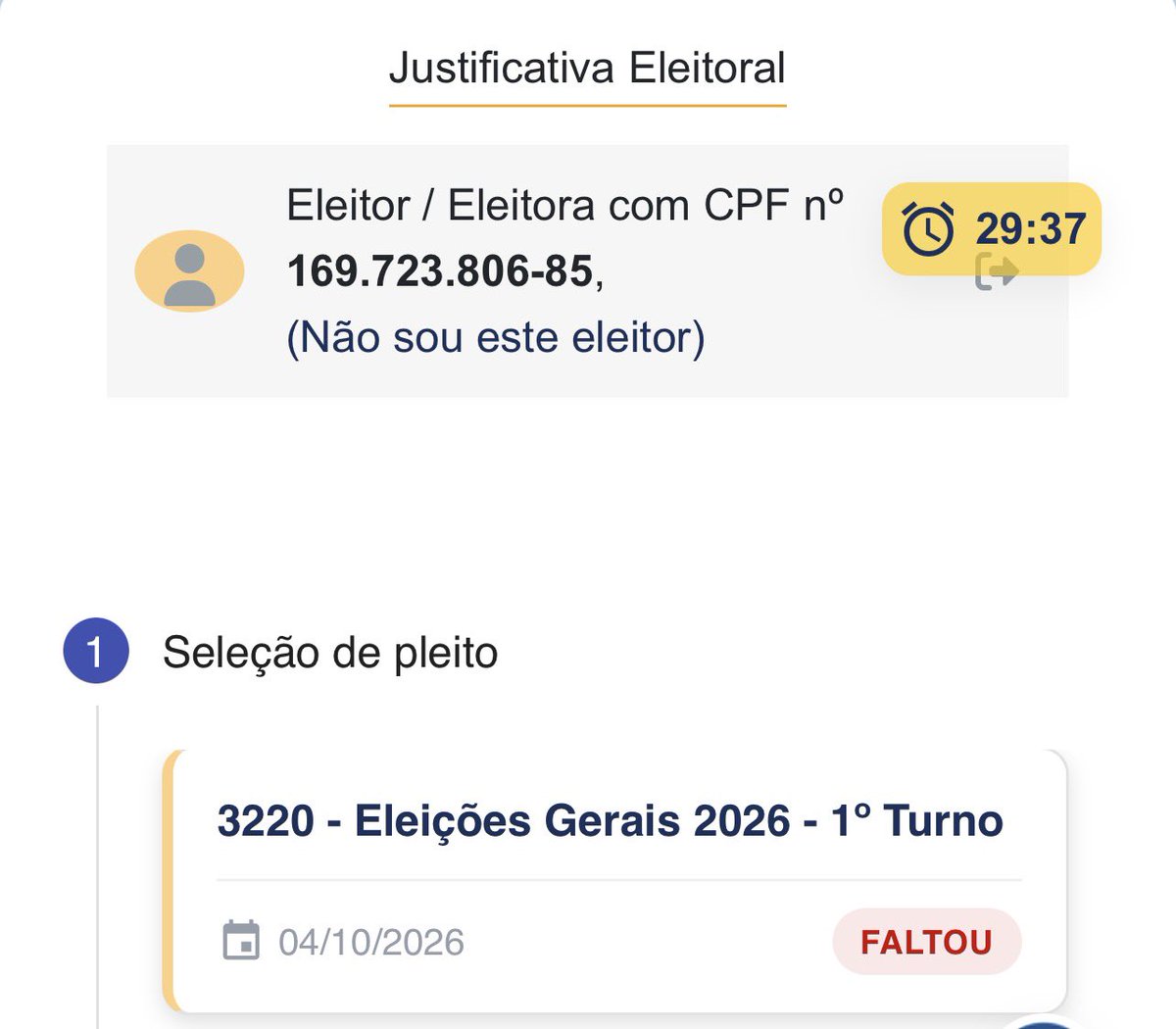 pamsketry's tweet photo. @TSEjusbr por que o meu não contou? https://t.co/9kmVhmtGjR