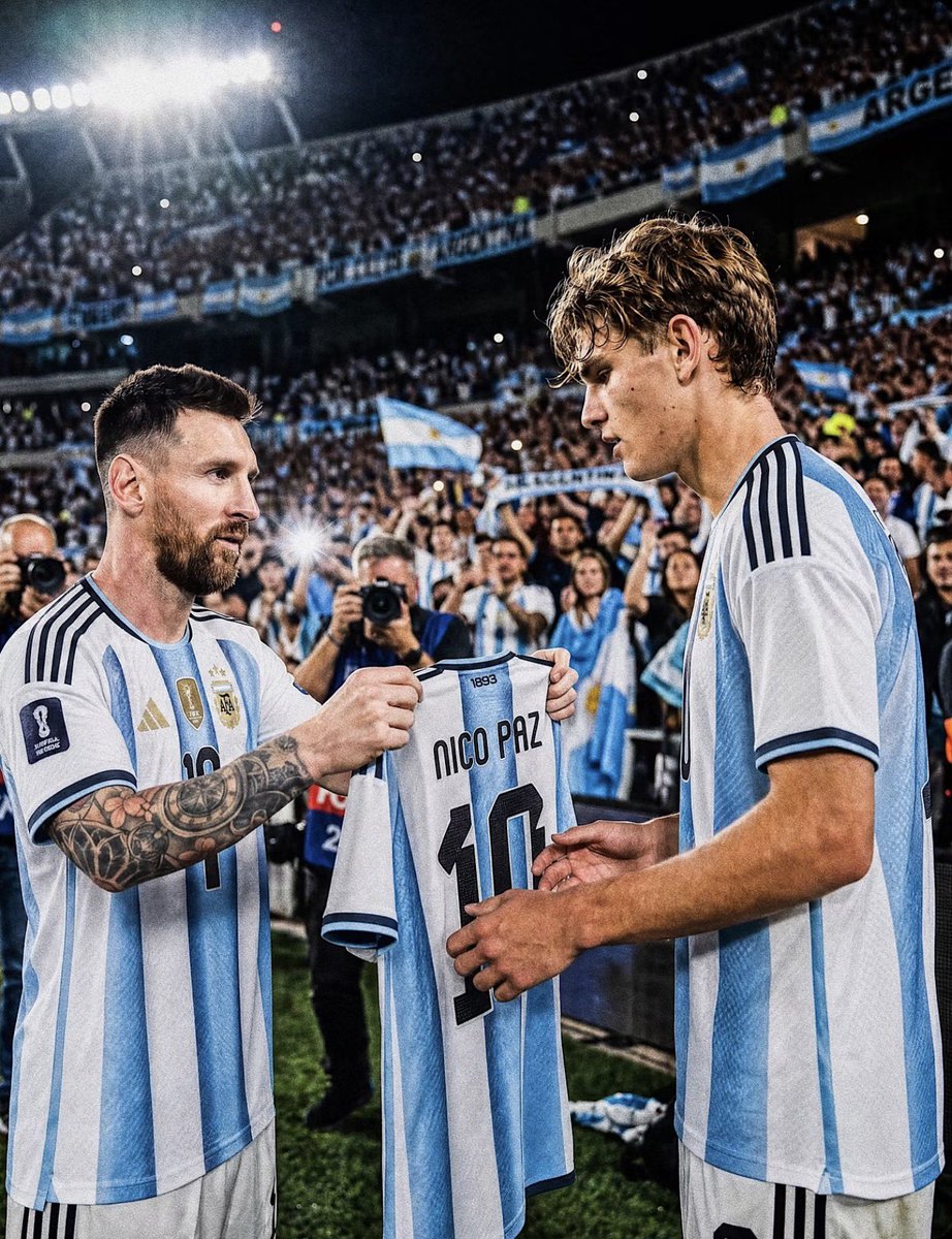 VictorChuksJr1's tweet photo. Sport: Nico Paz favourite to inherit No. 10 shirt as Messi bids farewell to Argentina🇦🇷 https://t.co/tjTrGcUAeE