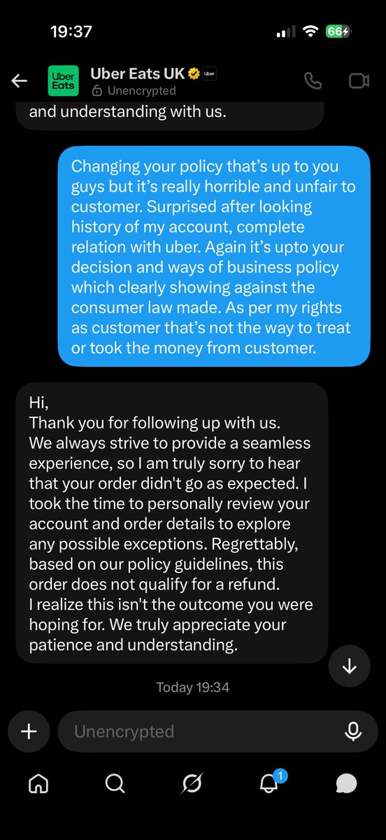 shashankgarg16's tweet photo. That kind of response you are guys are giving me on message seriously??@Uber_Support @ubereats_uk @thejohnmorin @CNNnews18 @Channel4News @BBCNews @BBC_Tech_News @DailyMail https://t.co/RQ1WDZvPiA
