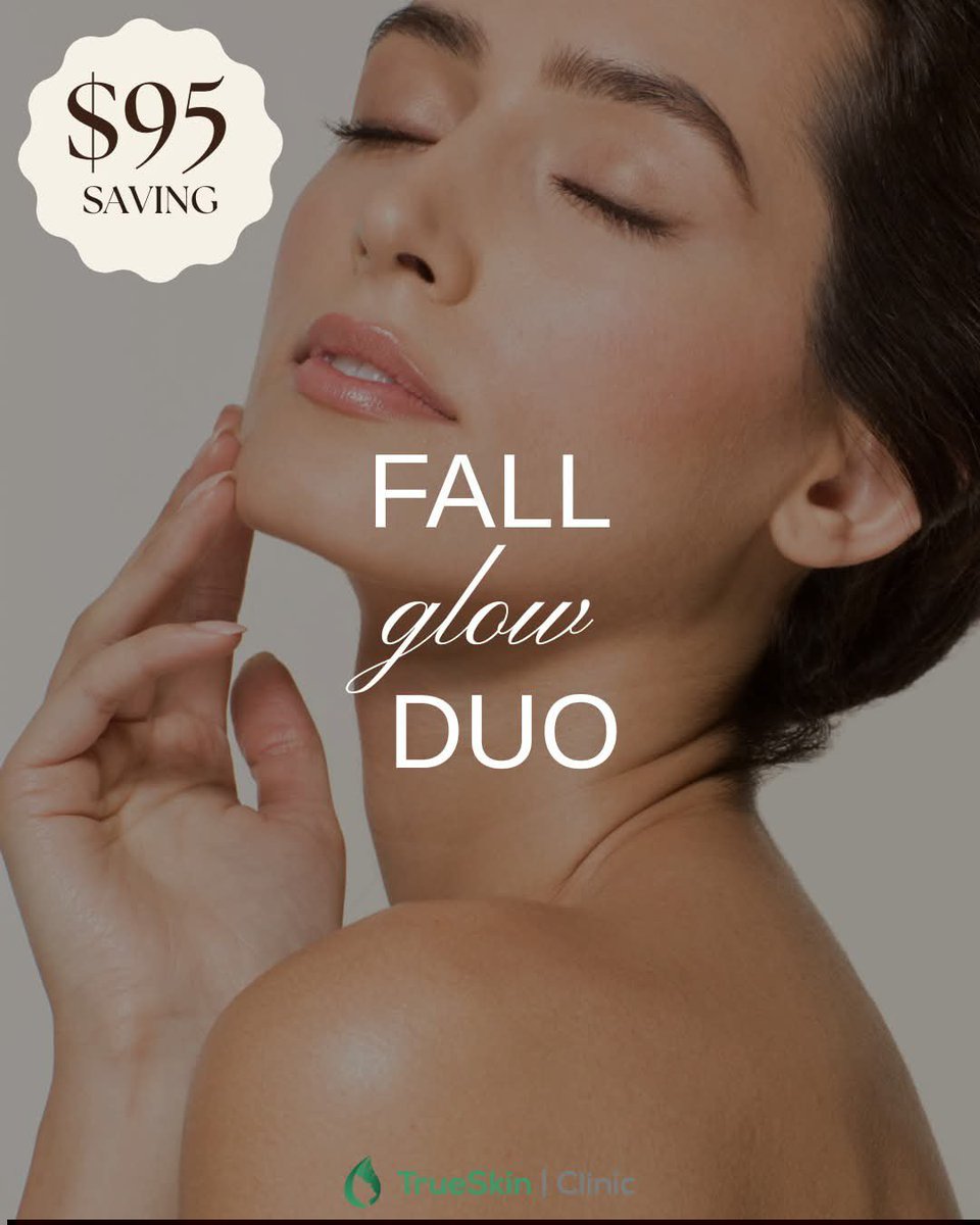 TrueSkinYYC's tweet photo. 🍂✨ FALL GLOW DUO ✨

Dermaplaning + Enzyme Peel
Give your skin the ultimate fall refresh! 

Regular Price: $290

October Special: $195

That’s $95 in savings! 

Valid for the month of October only
Cannot be combined with any other promotion or offer.Ready for your fall glow? https://t.co/sJvyksTkcy
