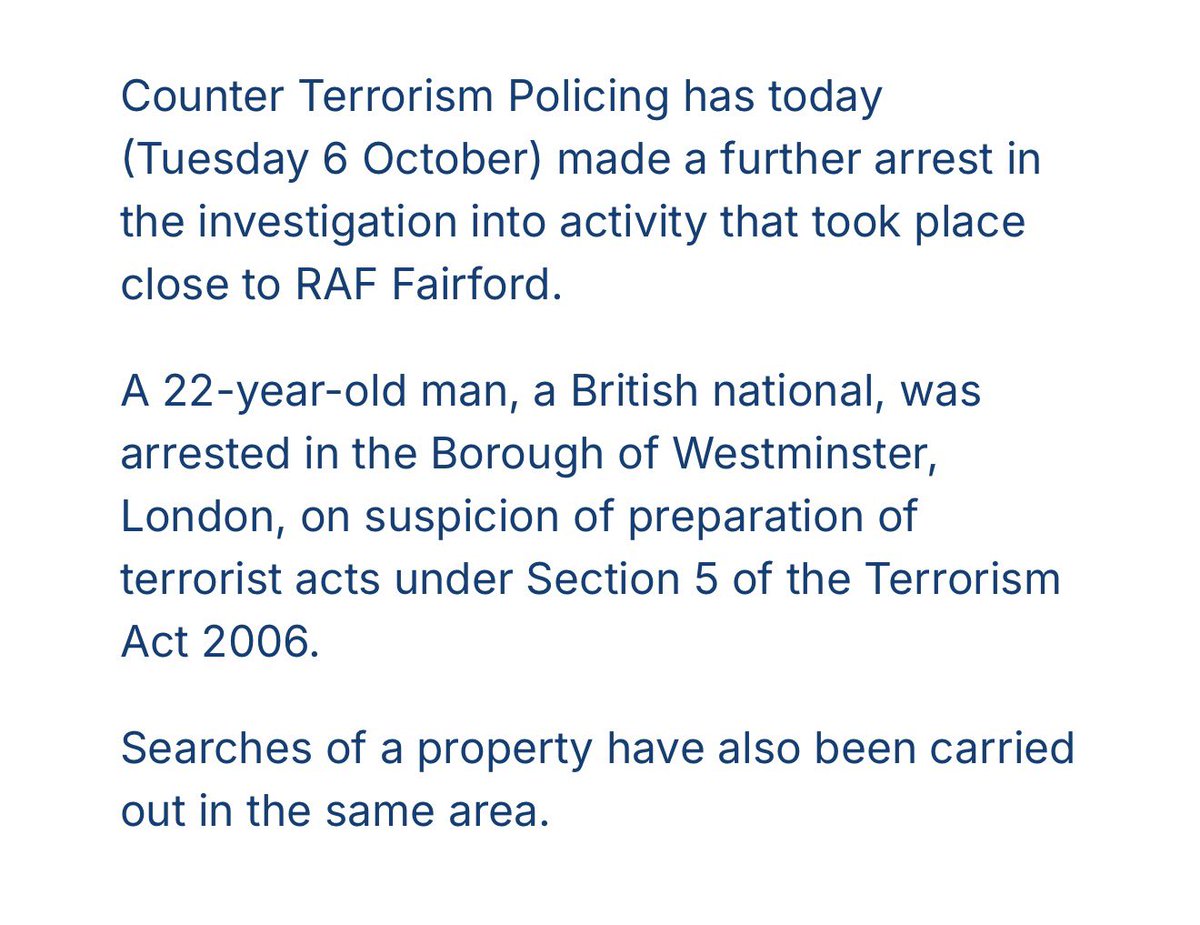 CraigHouston_'s tweet photo. Dear cops

Are we allowed to speculate that the alleged “diesel thieves” are now terrorists based on the fact anti TERROR Police have arrested another one of them?

I suppose the “anti stolen fuel “ police might be helping with your enquiries

What’s a “British National”? I’m guessing not a Christian named Bob.