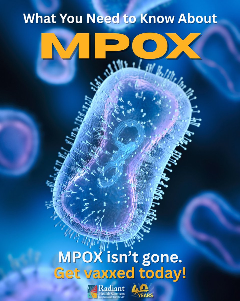 radianthealthoc's tweet photo. 🦠 Mpox (Monkeypox) spreads through close skin contact—often during sex. Most U.S. cases affect MSM communities, but it’s not limited to any group. Radiant Health Centers offers testing, vaccines & affirming care. Protect with facts, not fear. 🌈 #MpoxAwareness #LGBTQHealth https://t.co/BngG0ecJST
