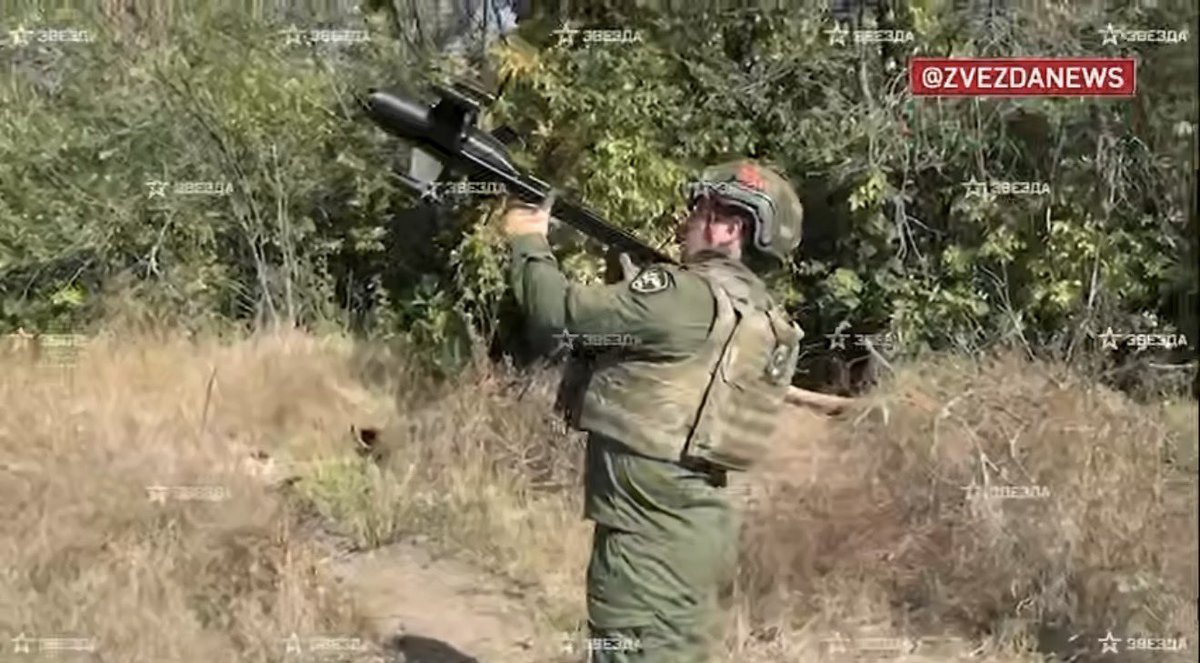 Drone_Wars_'s tweet photo. Russia has shown the hand-launched “Varvar” kinetic interceptor drone being used by Russian forces in the Donetsk region. The system itself has been publicly reported since April 2026, but its use by Russian military units was shown by Zvezda in September.

The drone is claimed to be capable of engaging aerial targets at distances of up to 2 km (1.2 miles) and reaching speeds of up to 250 km/h (155 mph). Its automatic target-acquisition system reportedly operates at ranges of up to 250 m (820 ft).

The Varvar is reportedly around twice the size of the “Yolka” interceptor. Like the Yolka, it does not carry a conventional warhead and instead relies on direct kinetic impact to destroy its target.

The Varvar was reportedly originally developed for protecting civilian infrastructure in rear areas and was offered to private security companies.

According to Zvezda, the Varvar was received by Russian military units only a few weeks before the September report and is being used against larger UAVs, including heavy hexacopters.

Source: Zvezdanews