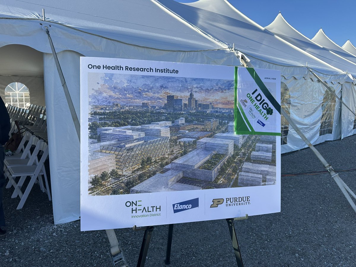 IndyMayorJoe's tweet photo. It’s a pleasure to celebrate another step for the One Health Innovation District. As crews are putting the final touches on the Greenlawn Memorial Bridge, this groundbreaking represents continued progress on the expansion of the west Side of Downtown. https://t.co/3RkXM4cGVo