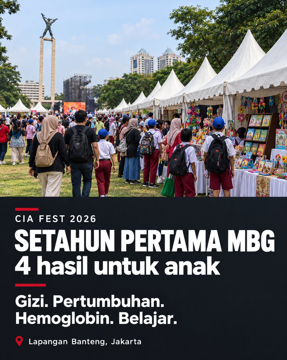 INDOKABARIN's tweet photo. Setahun MBG, 4 hasil untuk anak:

Gorontalo: anak sangat kurus 6,6% → 2,5%
Stunting kelompok MBG: 62,8% → 40%
Bogor: hemoglobin 78 siswi naik di atas batas anemia
Sekolah MBG: gangguan belajar karena lapar turun lebih besar

Artinya, hasilnya terlihat di tubuh anak dan di kelas.