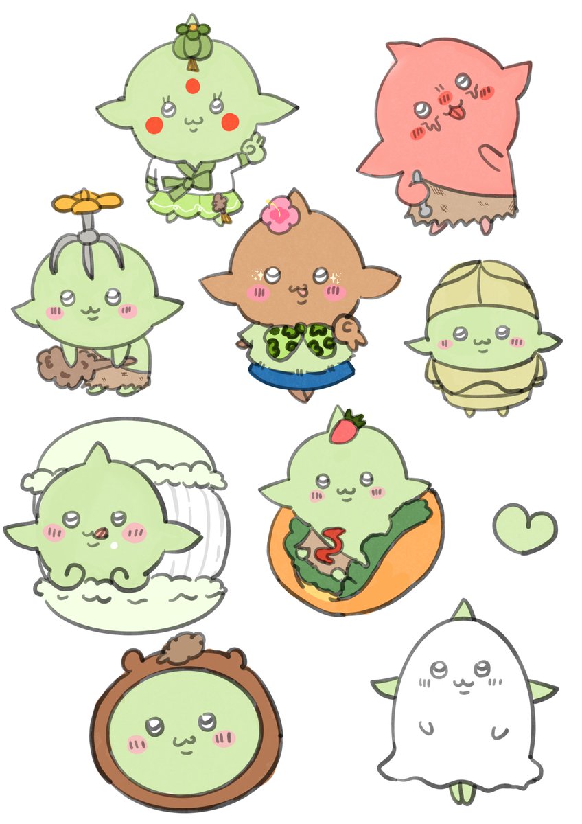 motto_mogu_'s tweet photo. #ちいかわ
#먼작귀
다양한 고블린💚 https://t.co/DjYLECaai9
