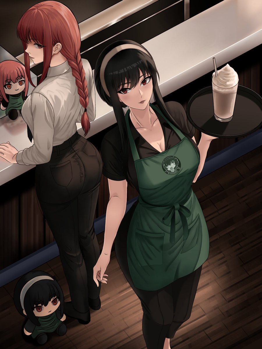 FuyushiTOllie's tweet photo. Makima &amp; Yor - Waifu's Café (1/3)
#Chainsawman #makima #art #sfw #yor https://t.co/AUTRQTwXb6