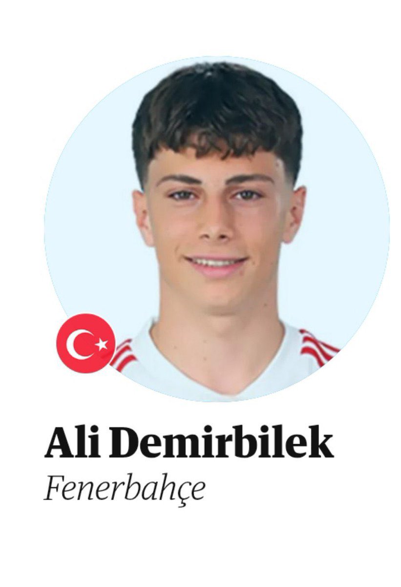 elisbusearac's tweet photo. 🚨 The Guardian; Dünya futbolunun en iyi 60 genç yeteneği olarak gösterdiği isimler arasında Fenerbahçe'den Ali Demirbilek de yer alıyor. ✅ https://t.co/q659SP6uYt