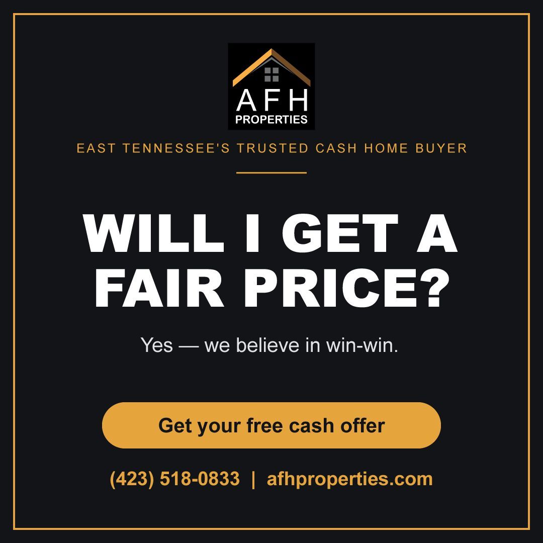 AFHProperties's tweet photo. Our sellers ask this a lot, and the answer is yes. We make fair offers because we want a win-win. Free, no-obligation offer at https://t.co/FCOZKuJTZx #easttn #cashoffer https://t.co/rPM8M2EY9i